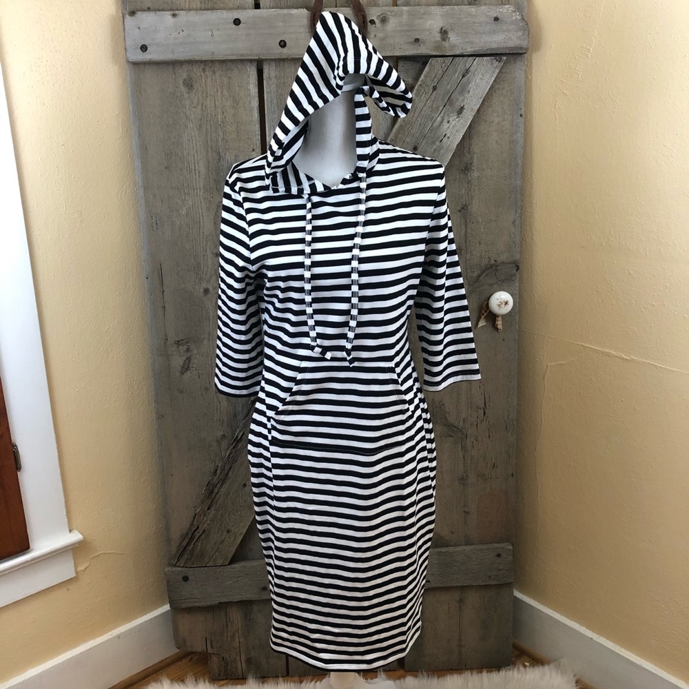 NWT Missky Casual Pocket Pullover Hooded Dress Med